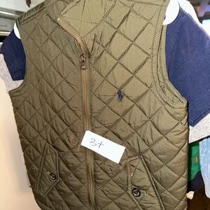 Ralph Lauren Kids Quilted Vest - Olive